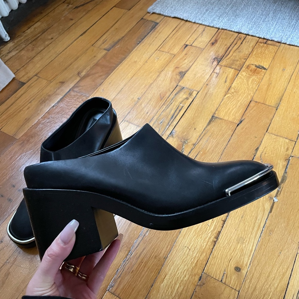 Alexander Wang leather mules
